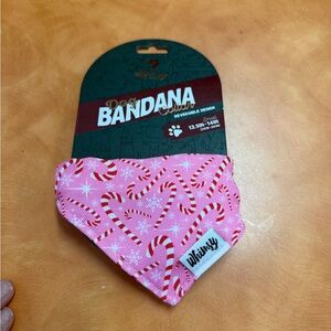 Whimsy Pink Candy Cane Dog Bandana